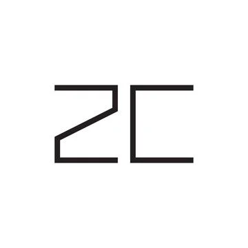 Zc initial letter vector logo icon Stock Illustration