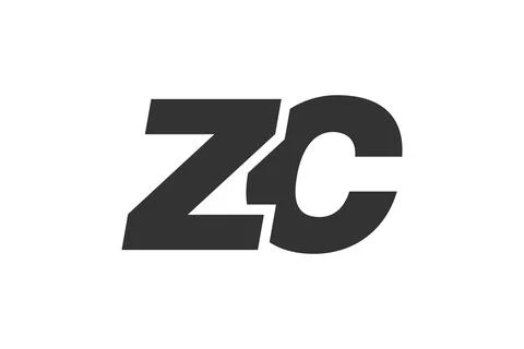 ZC Techno Editable Font Logo For Corporate Branding. Bold, Futuristic Desig.. Stock Illustration