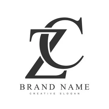 ZC trendy logotype template. Initial letter z and c classic font style. Cre.. Stock Illustration