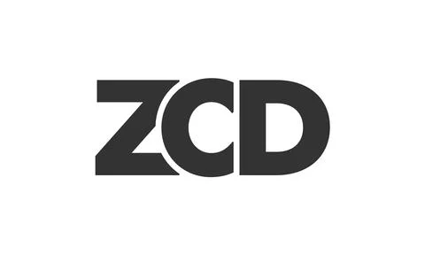 ZCD logo design template with strong and modern bold text. Initial based ve.. Illustrazione stock