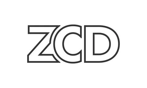 ZCD logo design template with strong and modern bold text. Initial based ve.. Stock Illustration