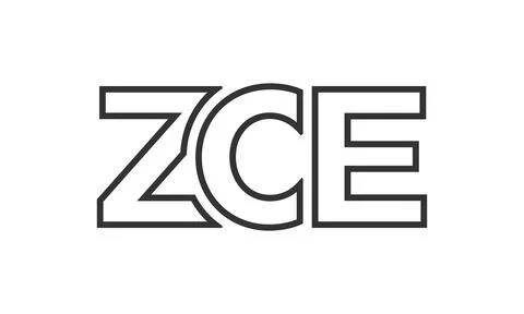 ZCE logo design template with strong and modern bold text. Initial based ve.. Stock Illustration
