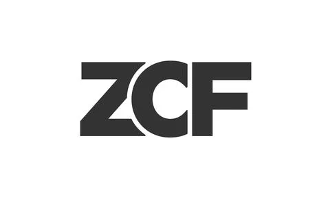 ZCF logo design template with strong and modern bold text. Initial based ve.. イラスト素材