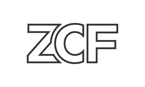 ZCF logo design template with strong and modern bold text. Initial based ve.. Stock Illustration
