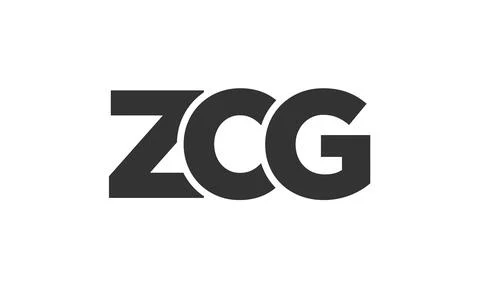 ZCG logo design template with strong and modern bold text. Initial based ve.. 库存插图