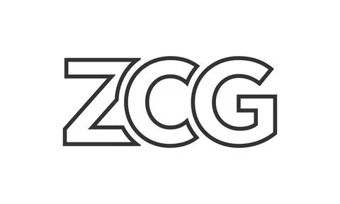 ZCG logo design template with strong and modern bold text. Initial based ve.. Stock Illustration