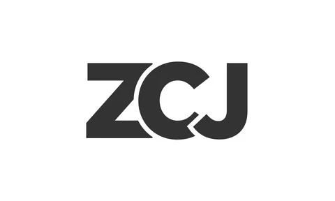 ZCJ logo design template with strong and modern bold text. Initial based ve.. 库存插图