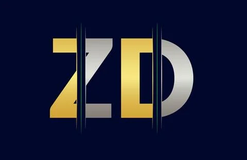 Zd Letter logo design vector template. Stock Illustration
