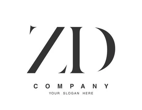 ZD logo design. Initial letter z and d serif font style. Creative classic c.. Stock Illustration