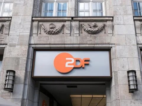ZDF Symbol At The Capital Studio In Berlin Stock Photos