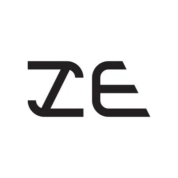 Ze initial letter vector logo icon Stock Illustration
