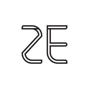 Ze initial letter vector logo icon Stock Illustration