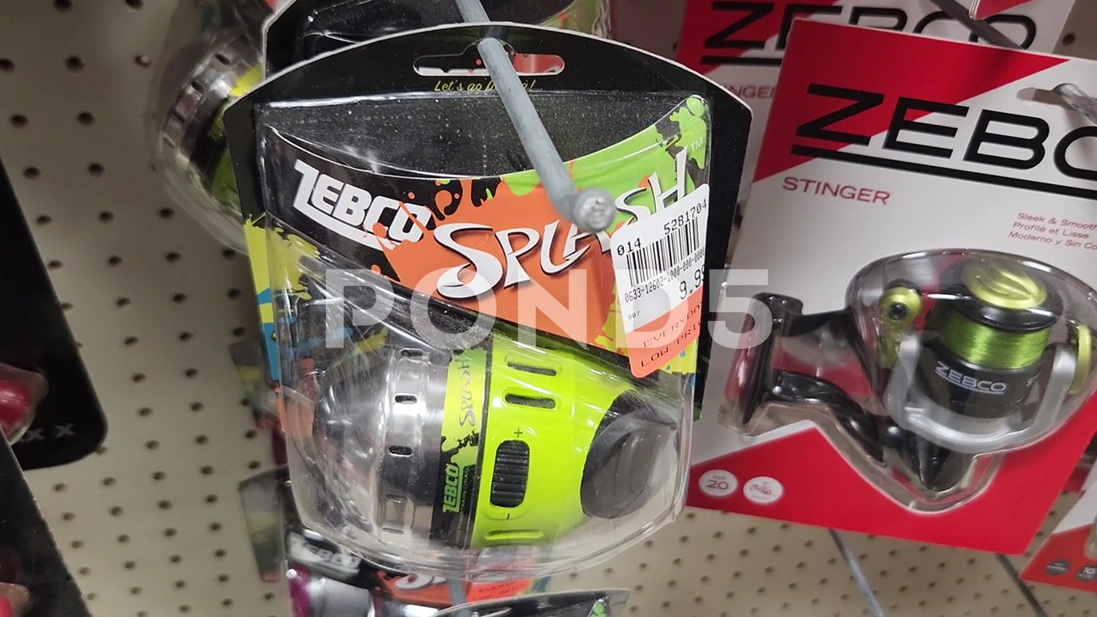Zebco Splash Fishing Rod Retailer, Stock Video
