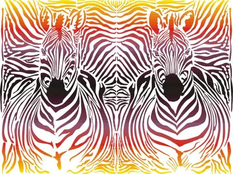 Zebra abstract pattern background Stock Illustration