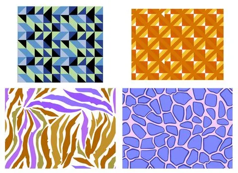 Zebra and Giraffe skin, pattern of Zebra and Giraffe. Stock Illustration