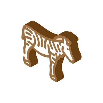 Zebra animal isometric icon vector illustration Stock Illustration