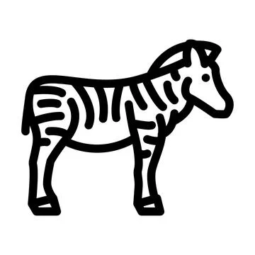 Zebra animal line icon vector illustration Stock Illustration