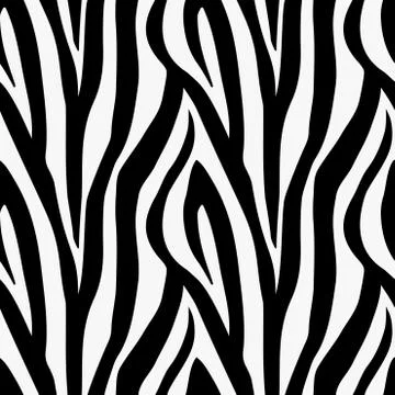 Zebra Animal Print Pattern Seamless Tile Stock Illustration