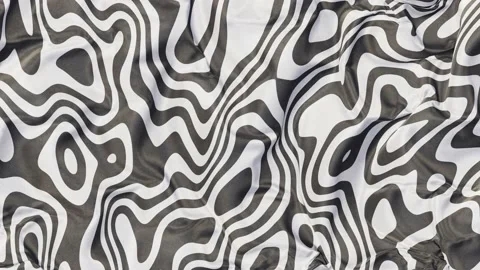 Zebra animalistic pattern cloth as fly away opener 3D animation with alpha Video stock 159365505