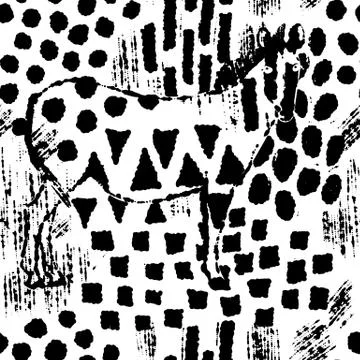 Zebra camouflage abstract seamless pattern Stock Illustration