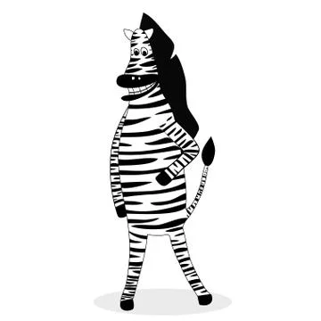 Zebra cartoon vector イラスト素材