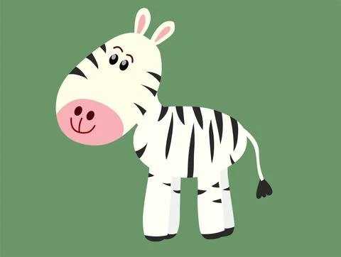 Zebra cartoon vector illustration Stock Illustration