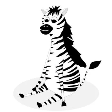 Zebra character cartoon Stock Illustration