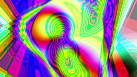 Zebra colorful contour pattern rotation animation Video stock 212264313