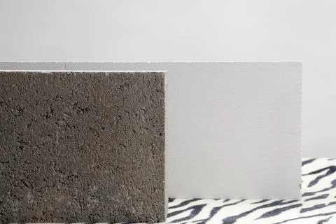 Zebra concrete blocks Stock Photos