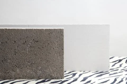 Zebra concrete blocks Stock Photos