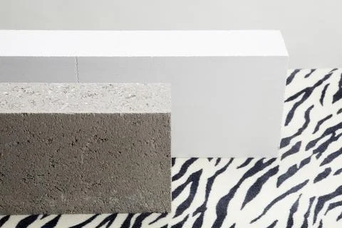 Zebra concrete blocks Stock Photos
