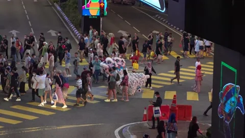 Zebra Crossing In Bukit Bintang Video stock 232775570