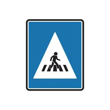Zebra crossing icon vector Illustrazione stock