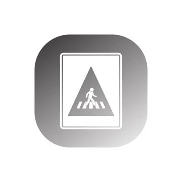 Zebra crossing icon vector 스톡 일러스트