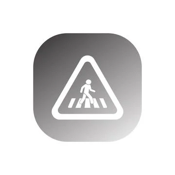 Zebra crossing icon vector Stock Illustration