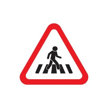 Zebra crossing icon vector Illustrazione stock