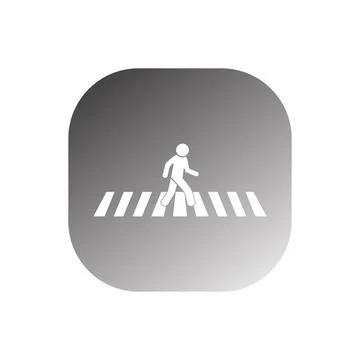 Zebra crossing icon vector イラスト素材