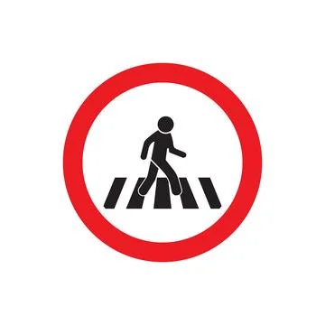 Zebra crossing icon vector Stock Illustration