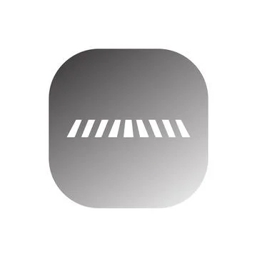 Zebra crossing icon vector Illustrazione stock