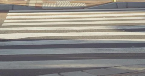Zebra crossing on road Foto stock