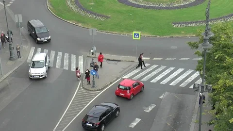 Zebra Crossing Time Lapse Stock Footage 99605054