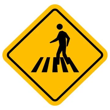 Zebra crossing traffic sign vector illustration Stock Illustration