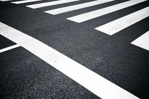 Zebra crossing view Foto stock