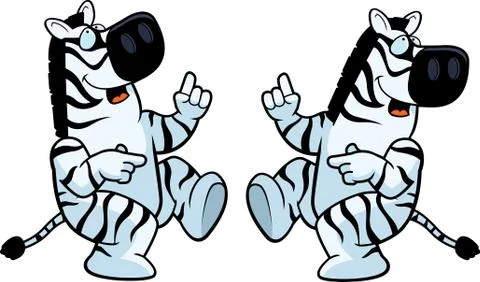 Zebra Dancing Stock Illustration