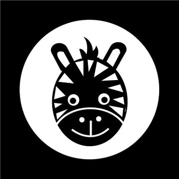 Zebra Face Icon illustration design Stock Illustration