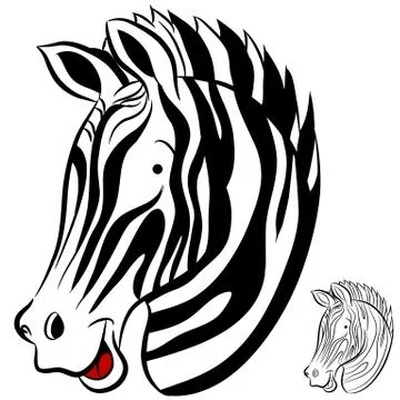 Zebra face Stock Illustration