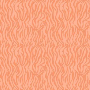 Zebra fur seamless pattern with color of the year 2024 Peach Fuzz. Texture of Illustrazione stock