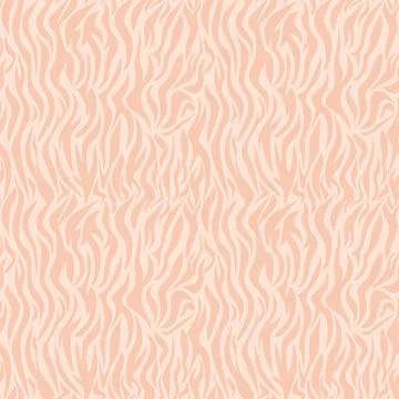 Zebra fur seamless pattern with color of year 2024 Peach Fuzz. Texture of s.. Stock Illustration