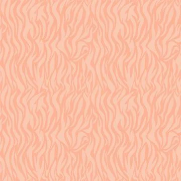 Zebra fur seamless pattern with color of the year 2024 Peach Fuzz. Texture of Illustrazione stock