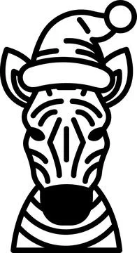 A zebra with a hat on its head Stock Illustration